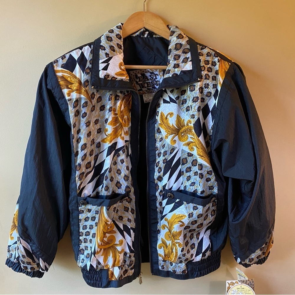 Vintage East West Animal Print Windbreaker Jacket Fullzip Women’s Small NWT - Picture 11 of 16